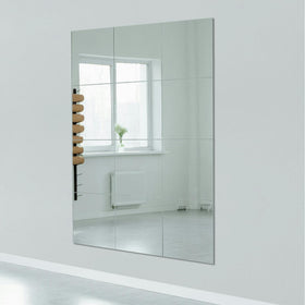 Ruomeng 12x12 frameless mirror tile layout option for customized reflections.