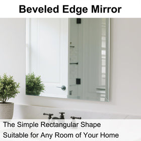 Ruomeng frameless full-length mirror living room style with large reflection surface