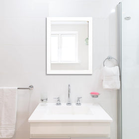 Ruomeng wall mirror PS frame closeup shows premium finish and frame detail.