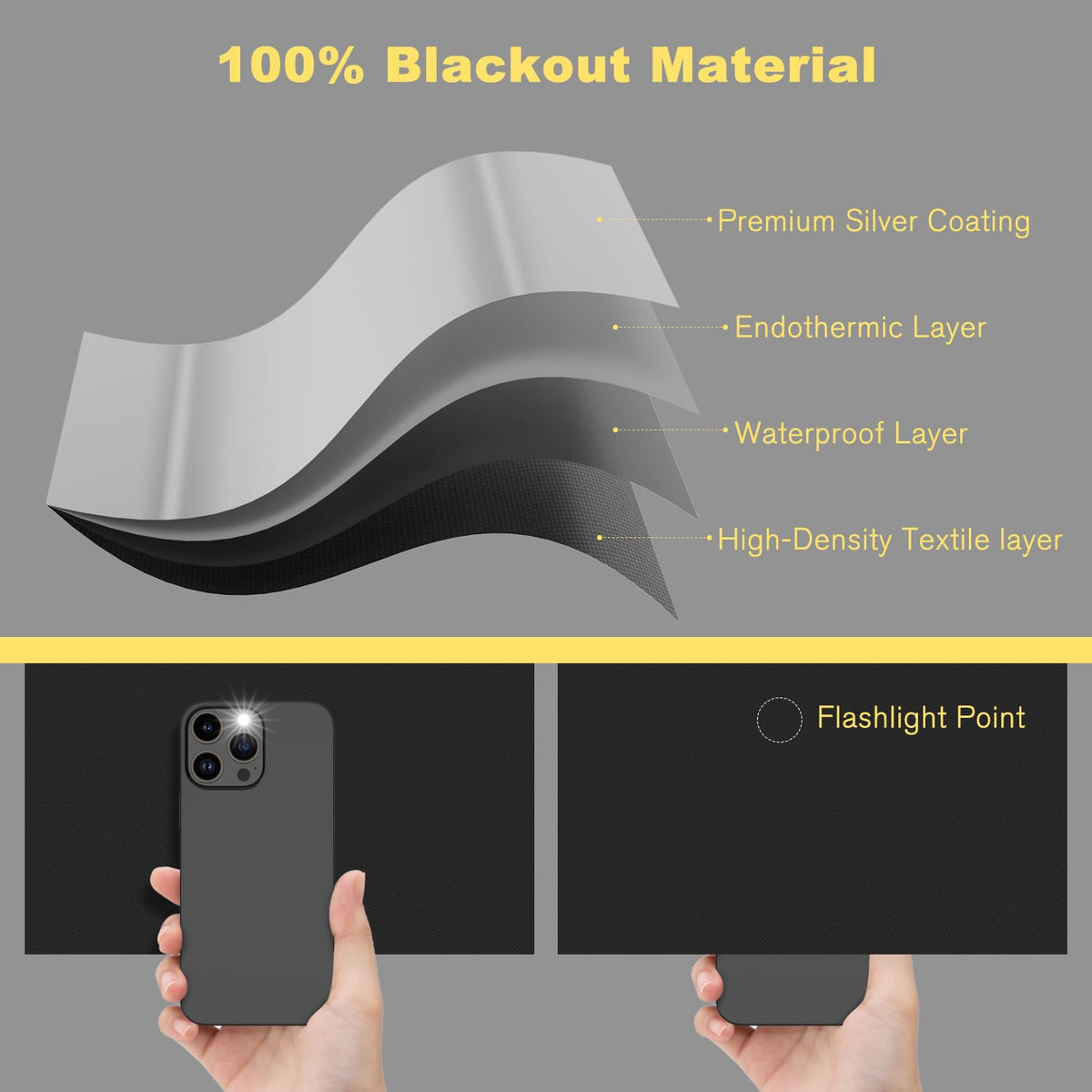 RUseeN versatile blackout shade in nursery, bedroom, caravan, and office