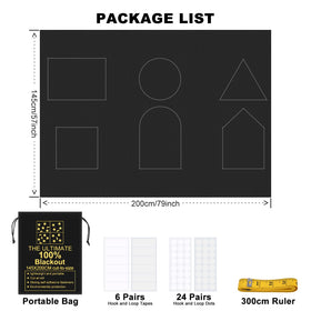 RUseeN packaging includes ruler and tapes for fast, accurate installation.