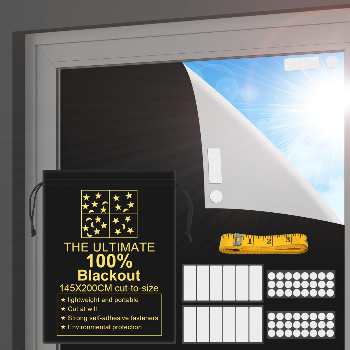 RUseeN portable blackout shades block light for deeper nursery sleep.