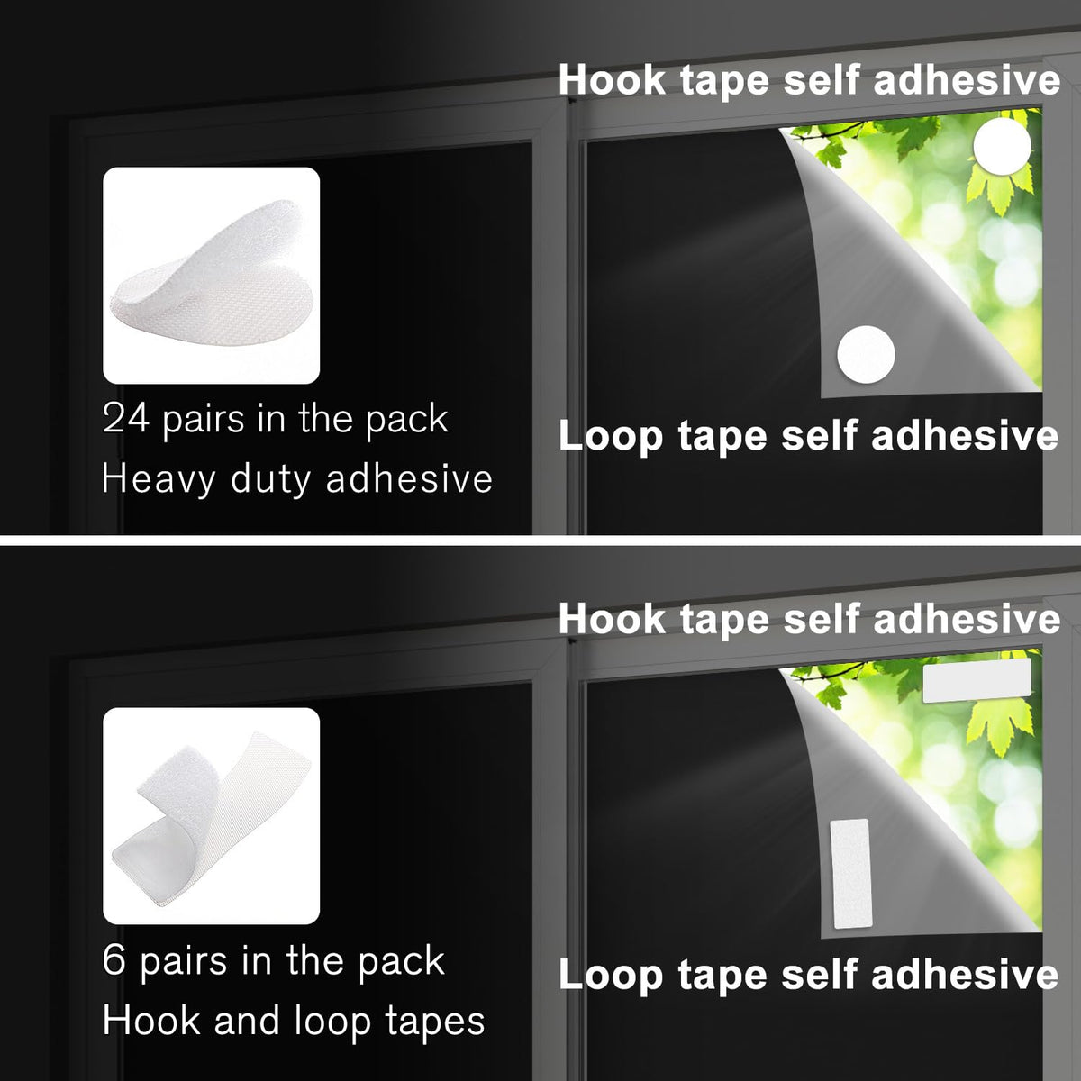 RUseeN quick-fit setup with 30 tapes fits windows in minutes.