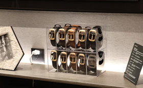 Stackable design saves closet and desktop space.