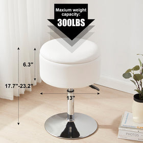 RUCUKEN vanity stool 360 swivel enables flexible makeup routines.