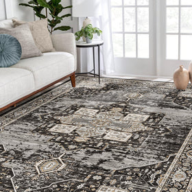 RUUGME black 8x10 area rug suits bedrooms and common areas