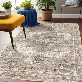 RUUGME Living Room 3x5 beige rug — soft texture for cozy feet and easy cleaning.