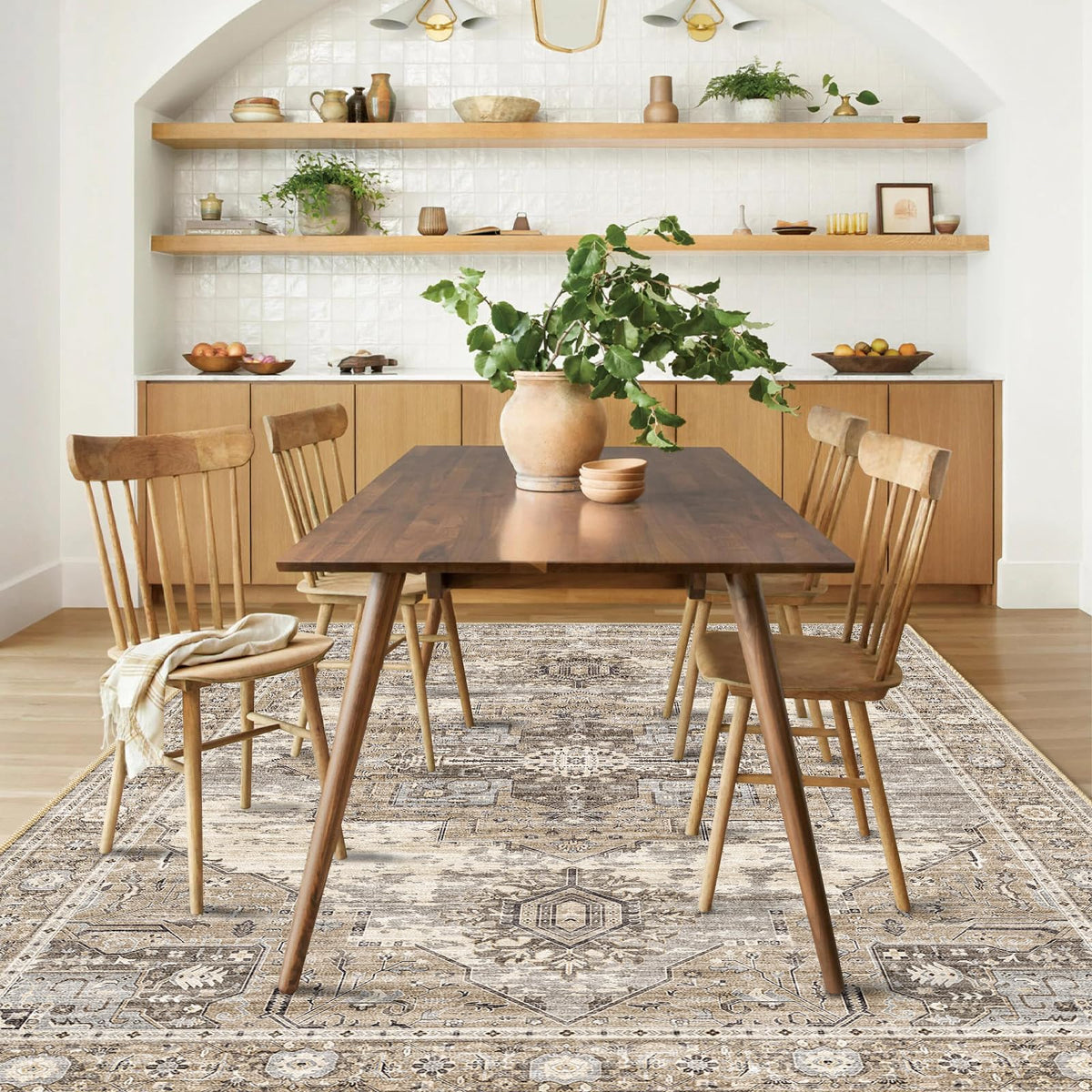 RUUGME non-slip backing rug — stays put on smooth floors.