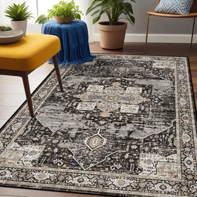 RUUGME washable 3x5 rug with non-slip backing for safe placement and easy cleaning