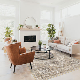 RUUGME washable rug beige — lightweight and machine washable for quick refresh.