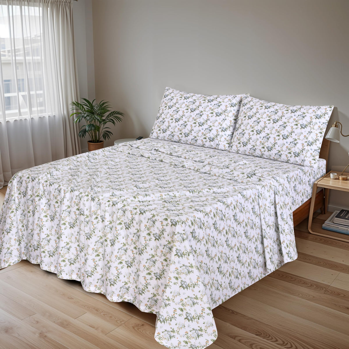RUVANTI 100% cotton percale fabric provides breathable comfort all year