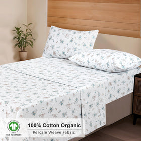 RUVANTI 4-piece queen set shown with flat sheet and deep pockets
