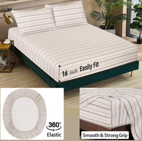 RUVANTI 4-piece queen set shows complete bedding solution for easy setup.