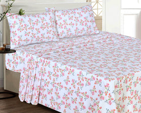 RUVANTI Bloomex king fitted sheet with a 16-inch deep pocket ensures secure fit.
