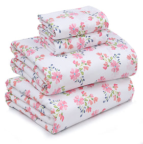 RUVANTI Bloomex percale king flat sheet shows crisp cooling and airy weave for hot sleepers.