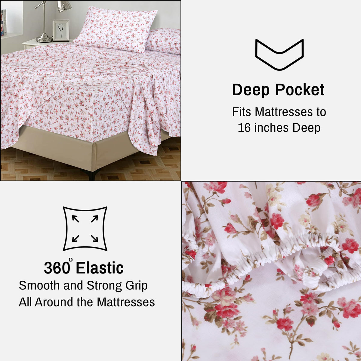 RUVANTI Bouquet sheets on bed demonstrating airflow for cooler nights