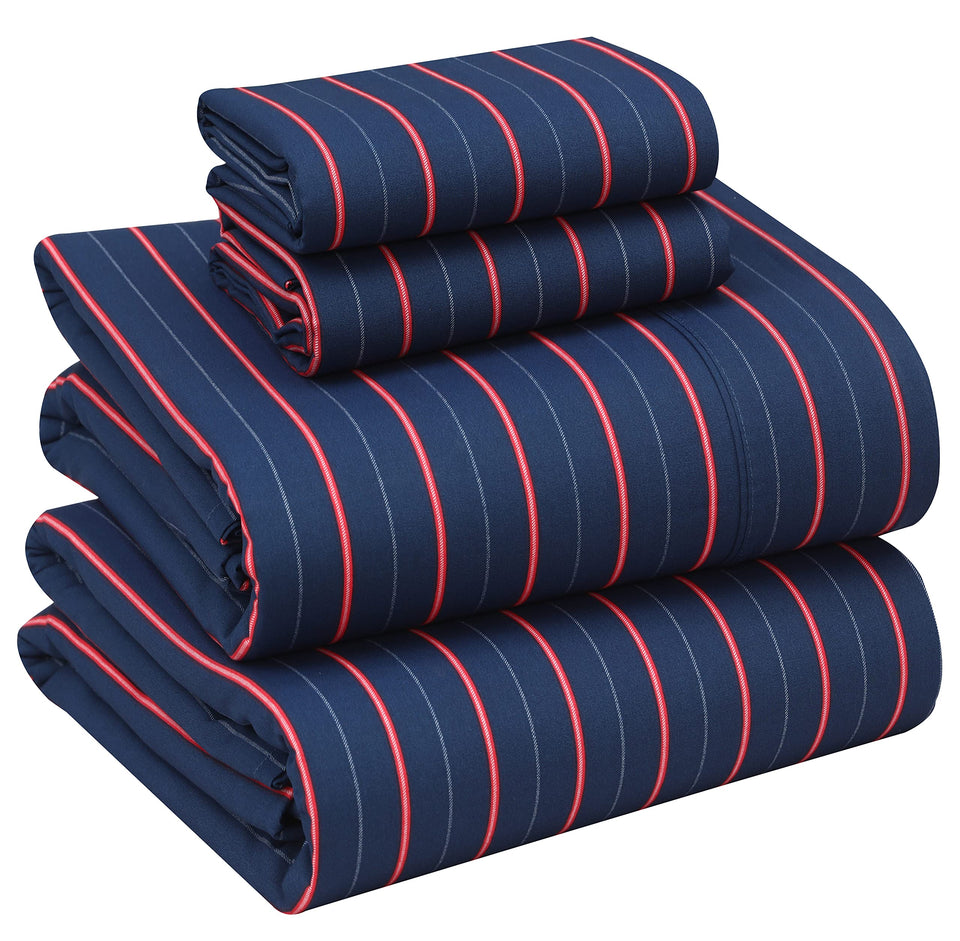 RUVANTI cotton percale sheets — close-up of crisp cooling weave.