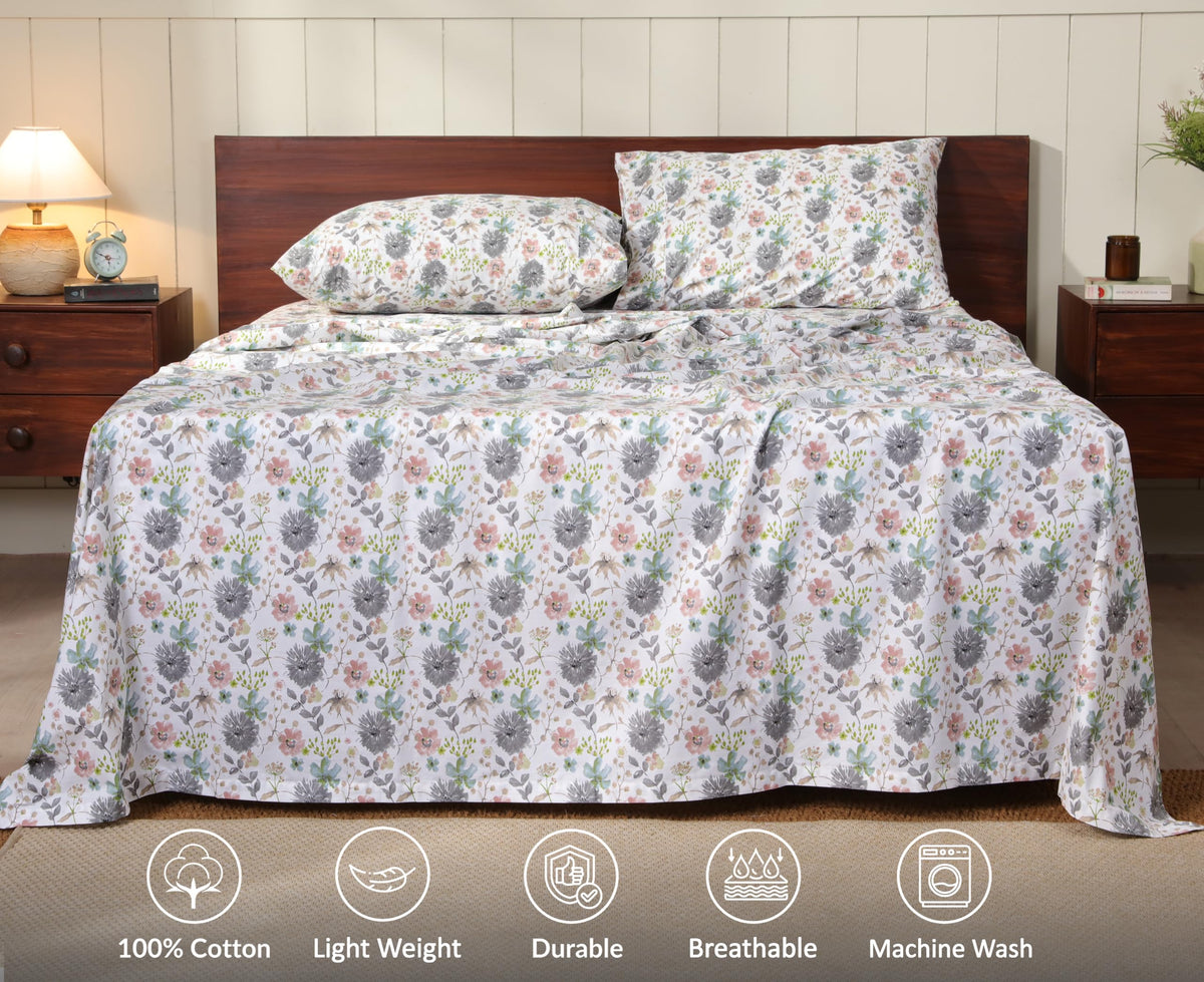 RUVANTI Dandelion Field percale pillowcases offering soft cooling for hot sleepers