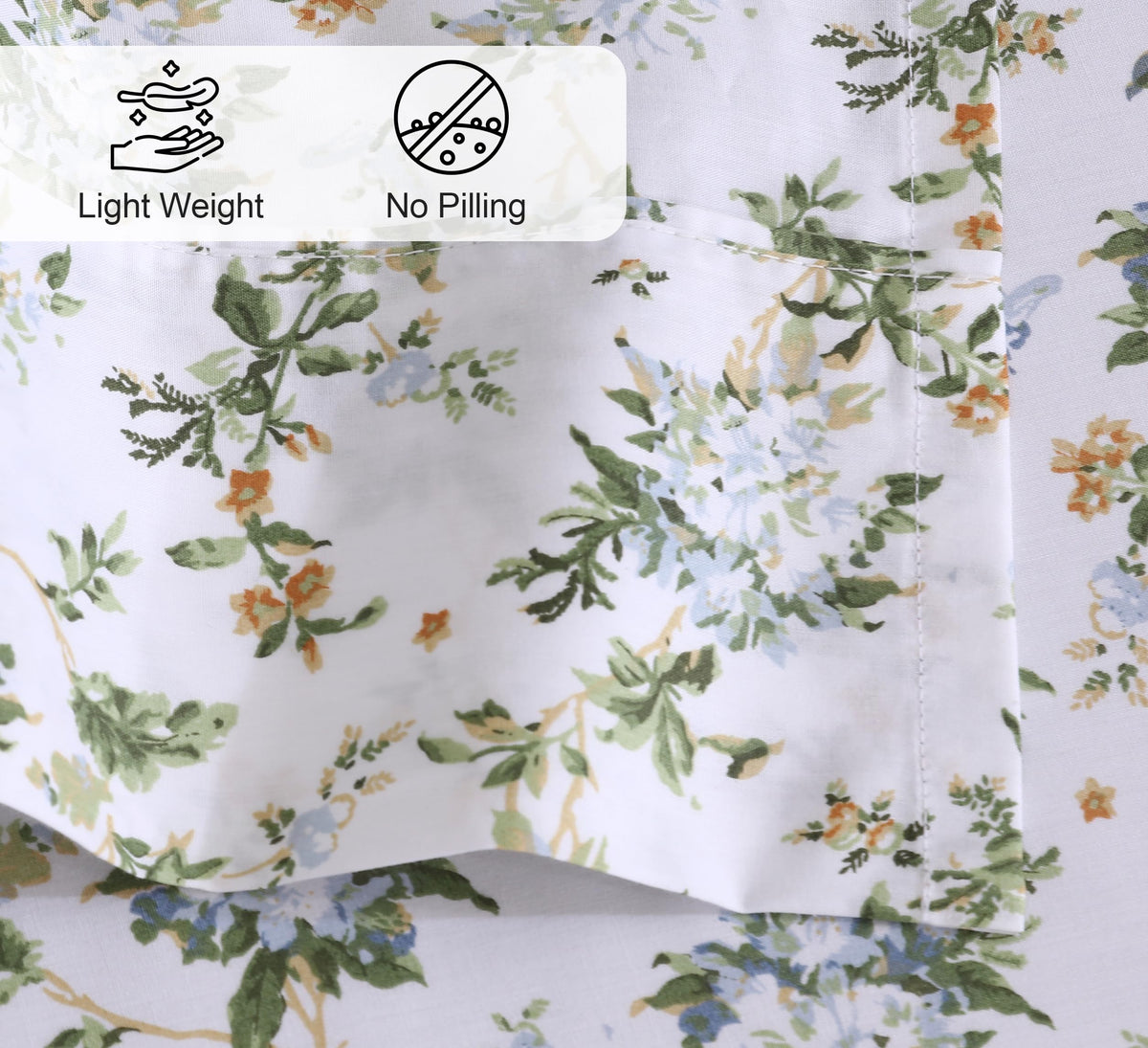 RUVANTI fitted sheet with all-around elastic keeps edges snug