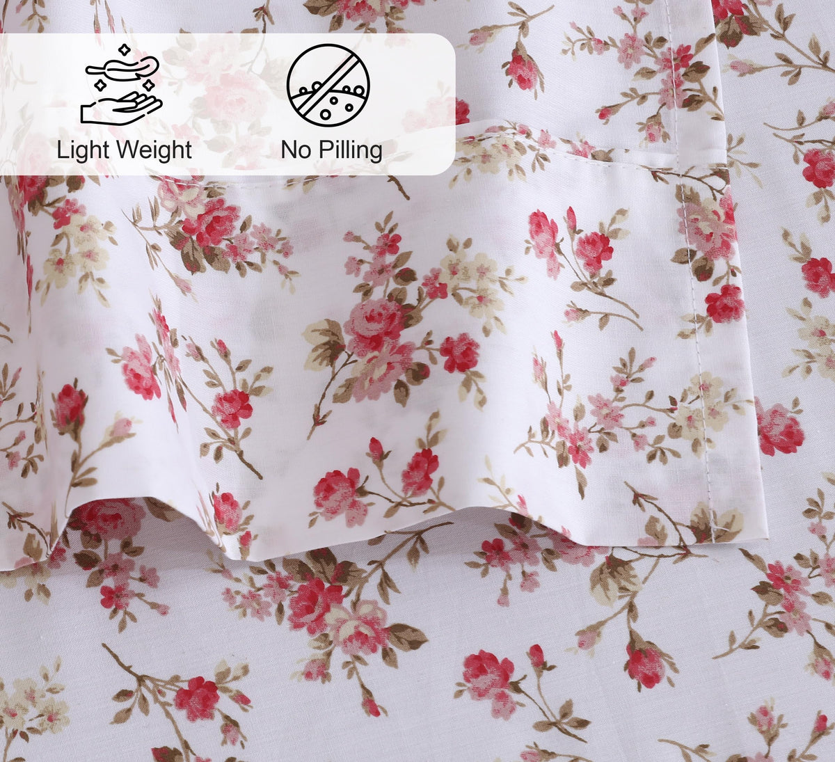 RUVANTI bouquet flat sheet measures 81x96 for generous coverage.