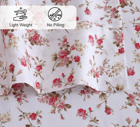 RUVANTI bouquet flat sheet measures 81x96 for generous coverage.