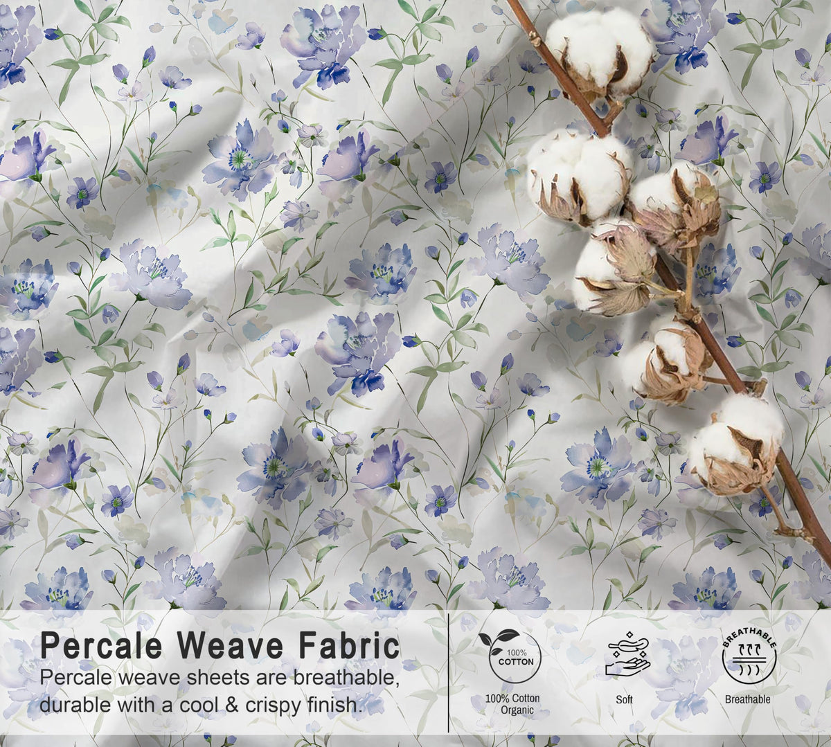 Ruvanti flat sheet queen 90x102 inches provides breathable coverage.