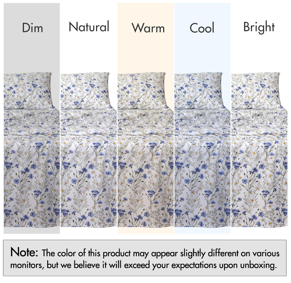 RUVANTI four-piece sheet set laid out on bed