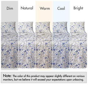 RUVANTI four-piece sheet set laid out on bed