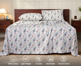 RUVANTI full-size 4-piece set displayed on neatly made bed.