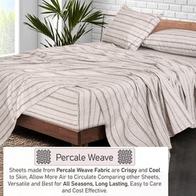 RUVANTI hotel-style crisp percale texture appears refreshed after washing.