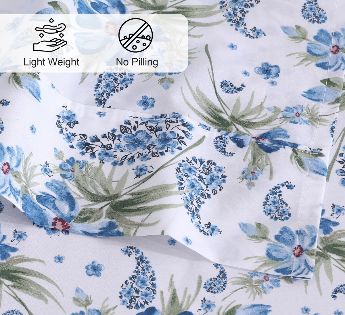 RUVANTI 4-piece set includes flat sheet, fitted sheet, and two pillowcases.
