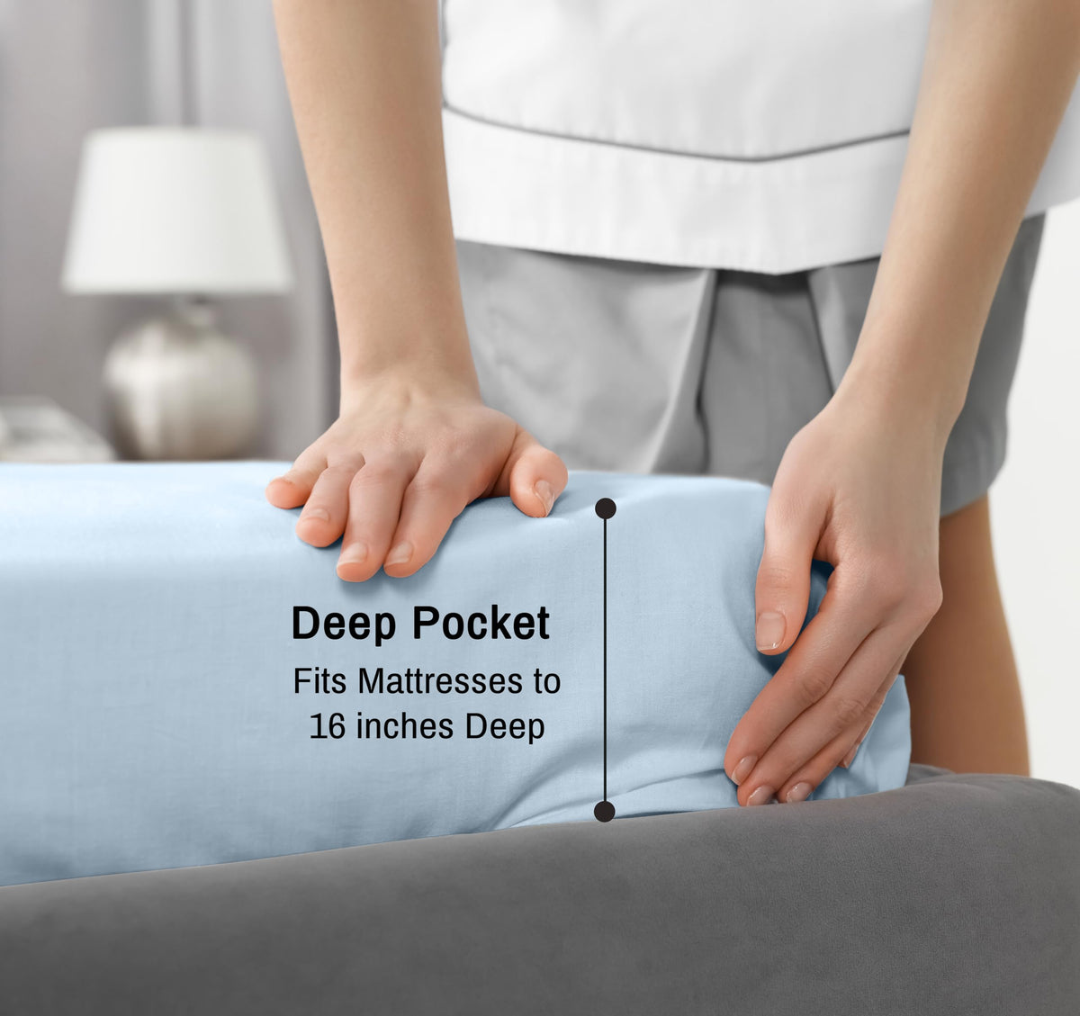 RUVANTI bed setup with sheets on crisp cooling surface