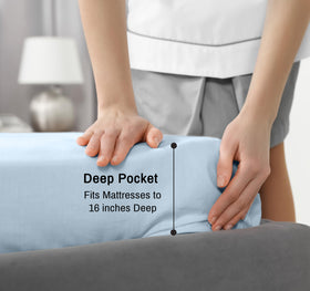 RUVANTI bed setup with sheets on crisp cooling surface