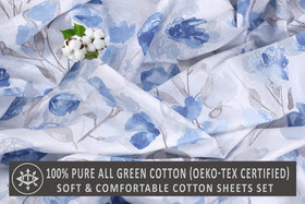 RUVANTI fitted sheet with deep pocket fitting a 16-inch mattress