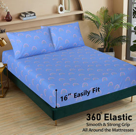 RUVANTI deep-pocket fitted sheet securely fitting a tall mattress