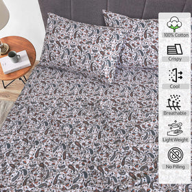 RUVANTI king fitted sheet with 16-inch pocket fits mattresses securely.
