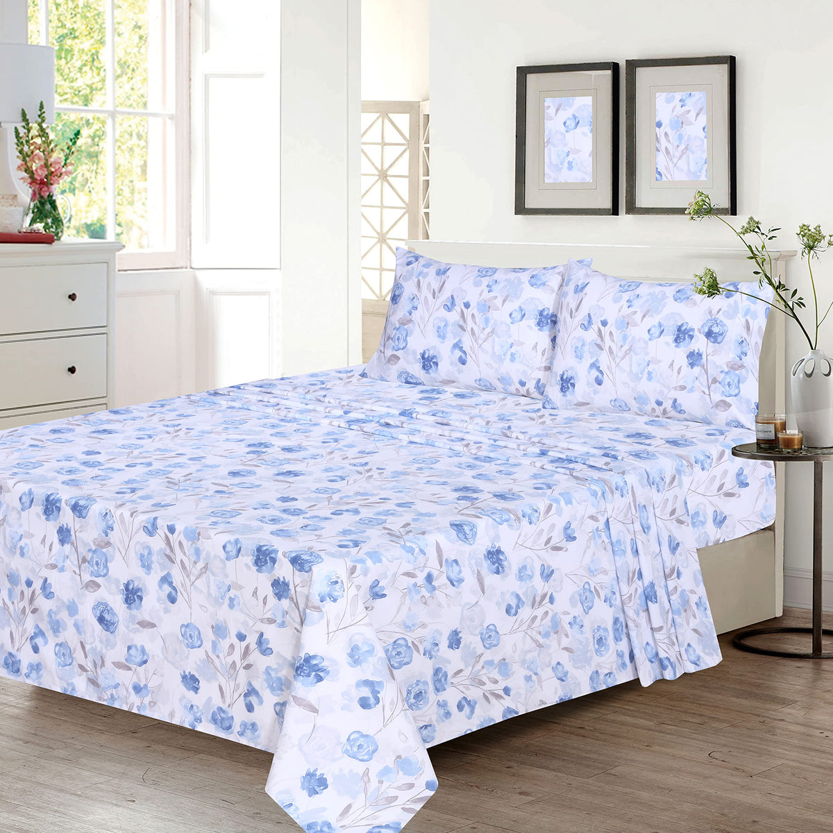 RUVANTI king fitted sheet with 16-inch deep pocket secures tall mattresses