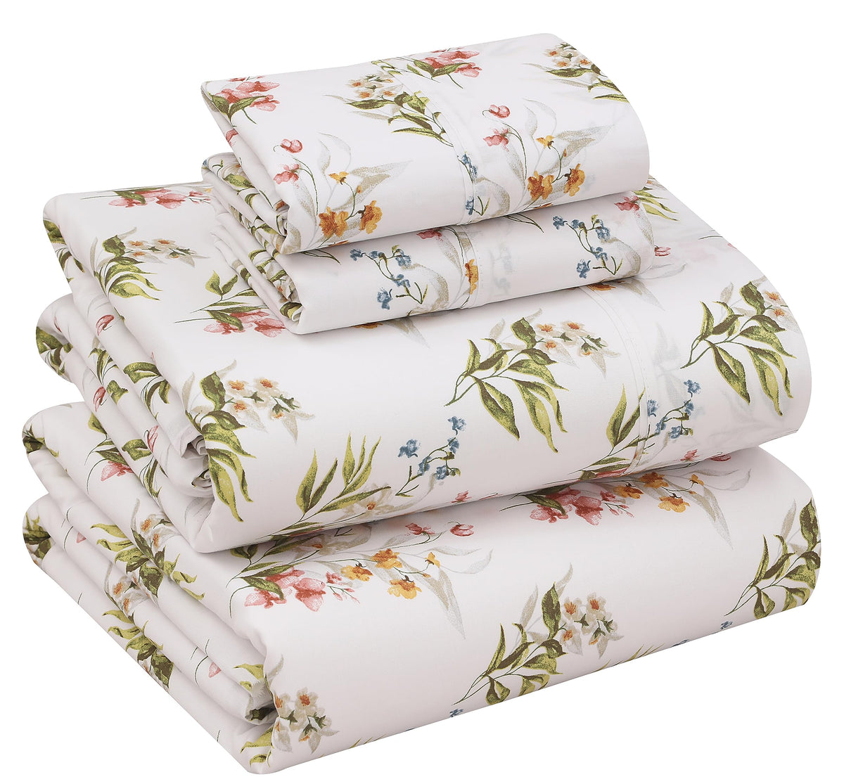 RUVANTI percale king flat sheet with crisp texture for breathable cooling