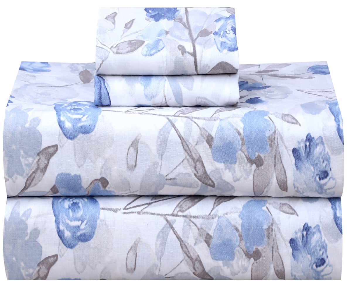 RUVANTI king flat sheet on bed showing breathable percale for cool sleep