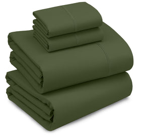 RUVANTI king flat sheet with crisp percale weave for cool, breathable sleep