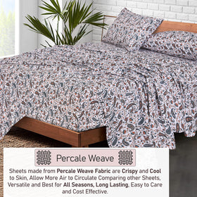 RUVANTI teal paisley pillowcases add hotel-style softness to bedtime.