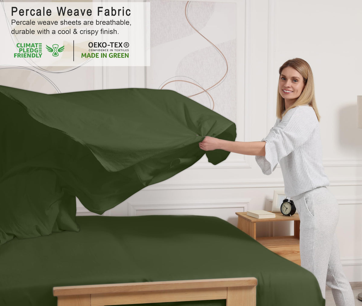 RUVANTI pillowcases (20 x 40 inches) for hotel style comfort and easy care