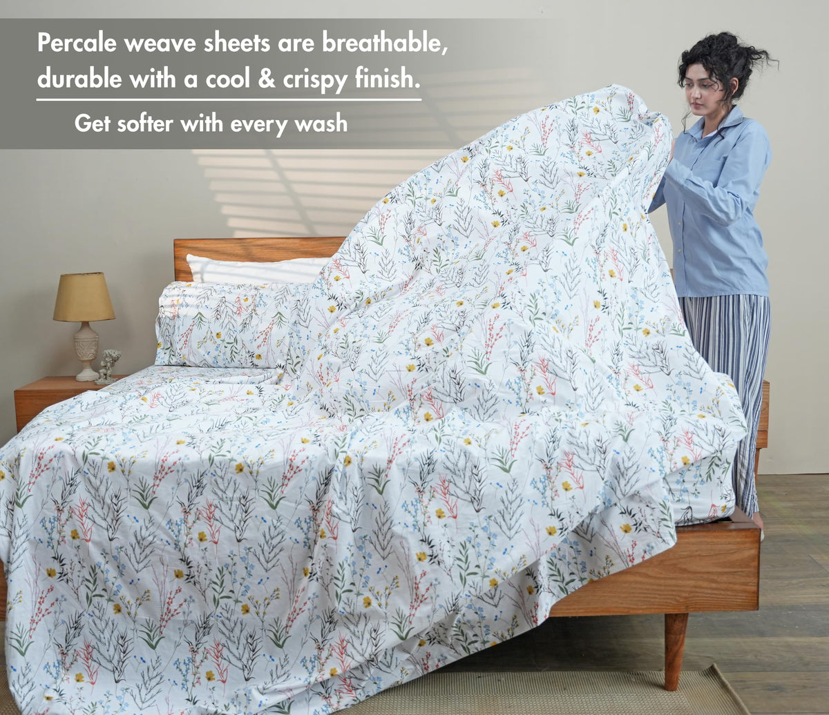 RUVANTI percale pillowcases add hotel style softness and easy care.