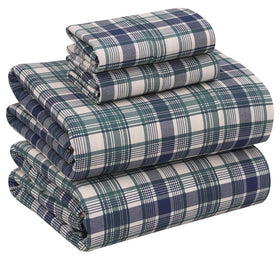 RUVANTI king percale sheets show crisp weave for cool, comfortable nights.