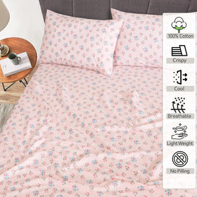 RUVANTI queen bed dressed in crisp percale for hotel-style sleep ambiance.