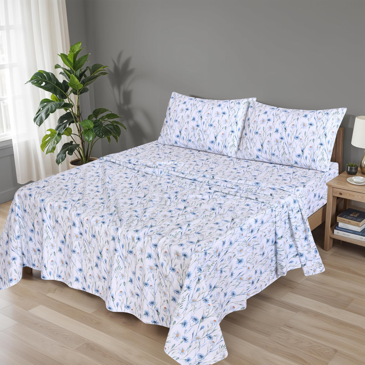 RUVANTI queen bedroom scene emphasizes cooling, durable bedding for hot sleepers