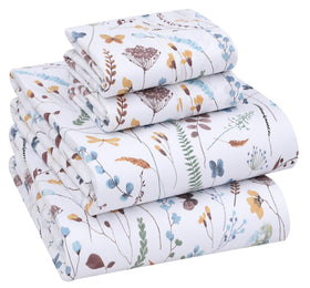 RUVANTI Fern Class cooling percale sheets on queen bed for hot sleepers.