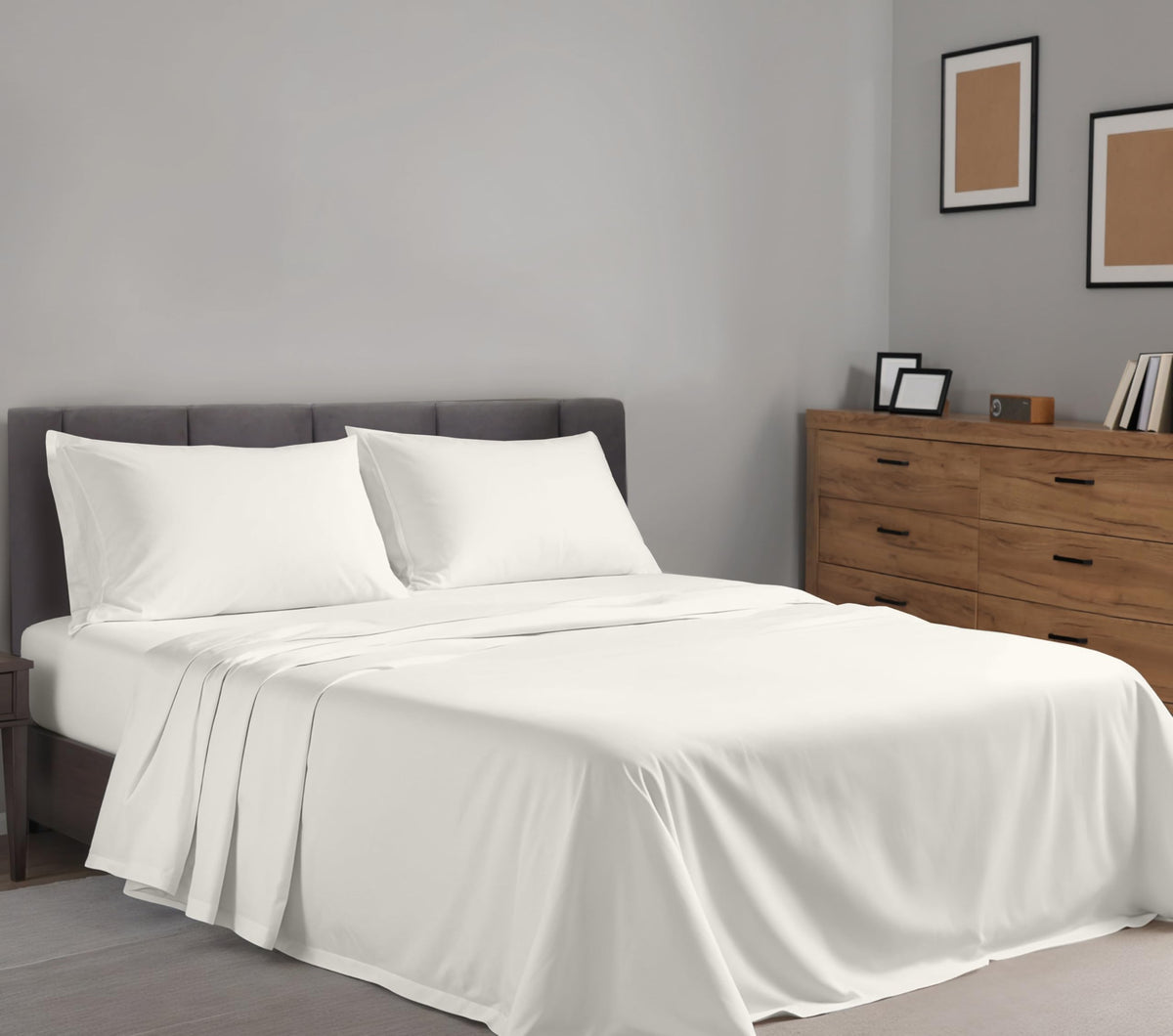 RUVANTI queen fitted sheet with deep pocket stays secure on mattress