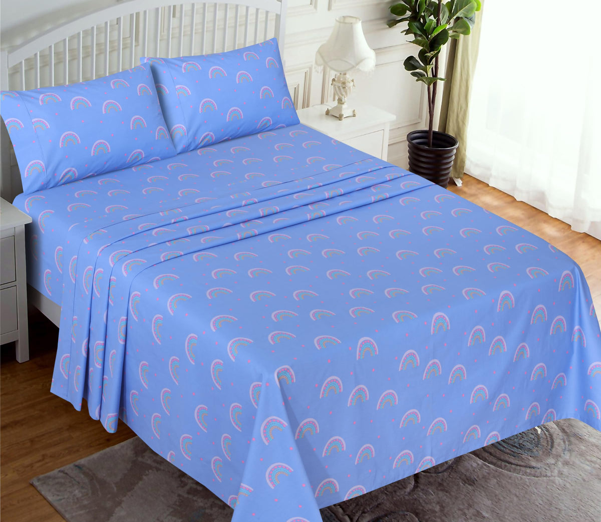 RUVANTI queen fitted sheet with 16-inch deep pocket for secure mattress fit