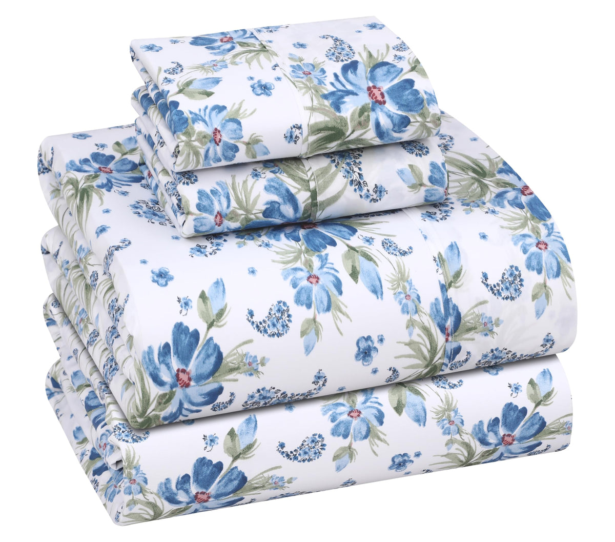 RUVANTI queen flat sheet close-up shows breathable percale weave.
